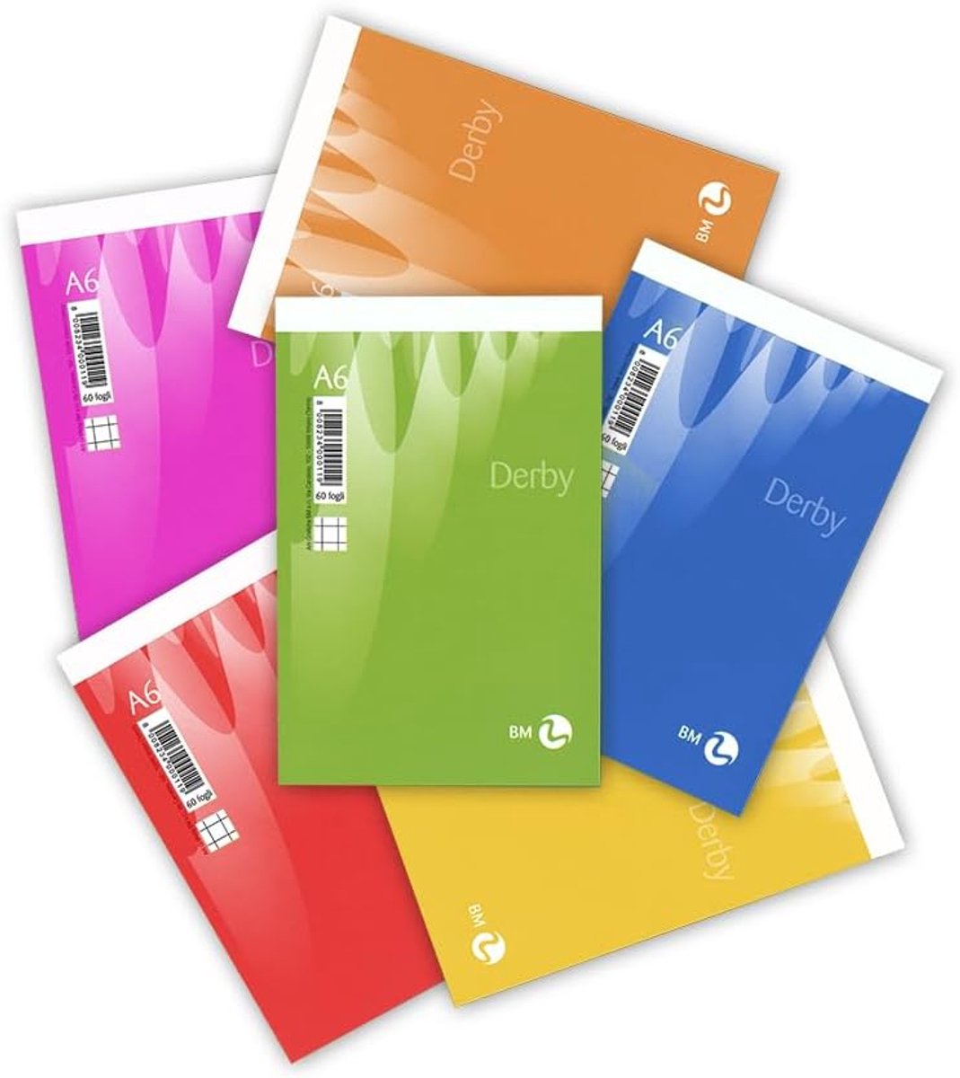 SnelShoppen - Notepad A6 - 10-Pack - Notitieboekje met metalen punt - 5mm Ruitjes - 60 g/m² Papier - Compact Notitieblok voor Thuis, School en Werk