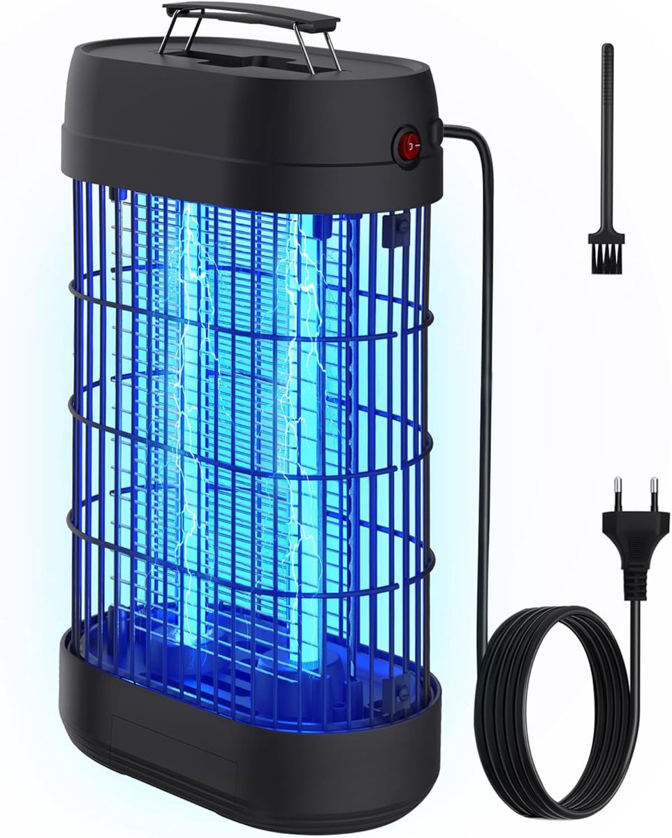 SnelShoppen - Elektrische Muggenlamp 18W UV Lichtval, Doodt Vliegen en Muggen, Voor Binnen en Buiten, Ideaal voor Tuin, Terras, Camping en Thuis, Dekk