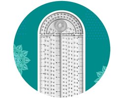 SnelShoppen - THAMOGRAPHE Kompasliniaal Gradenboog 4-in-1 Multifunctioneel Gereedschap voor Tekenen en Meten, Compact, Ultralicht, Onbreekbaar, Transp