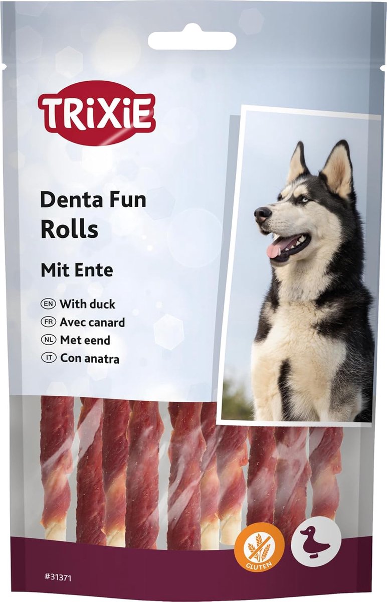 Thijox - Runderhuid met Entenbrust Snacks 12 cm - 10 Stuks - Gezonde Beloningen voor Honden - Tandhygiëne Verbeterend - Ideaal voor Training en Positi