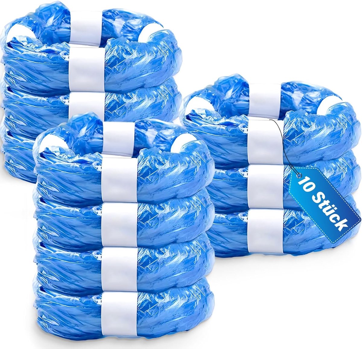 SnelShoppen - 10 Stuks Navulverpakkingen voor Luieremmerfolie - Compatibel met Alle Soorten Navulcassettes - Duurzaam, Hygiënisch en Effectief voor Ki