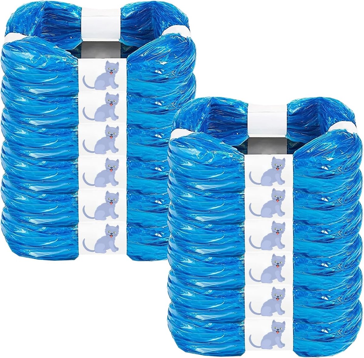 SnelShoppen - 12x Navulcassette Navulverpakkingen voor Luieremmer & Kattenstrooiverwijderingsemmer - 7-Lagen Plastic Zakken - Compatibel met Meest Gan