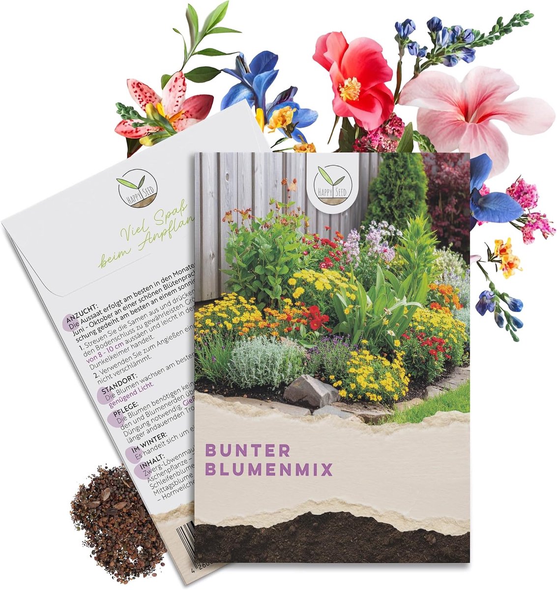 SnelShoppen - Bloemzaden voor Balkonbakken - Kleurrijke Bloemenmix met Lange Bloeiperiode - Ideaal voor Balkon, Tuin en Bloemenweide - 18 Soorten of H