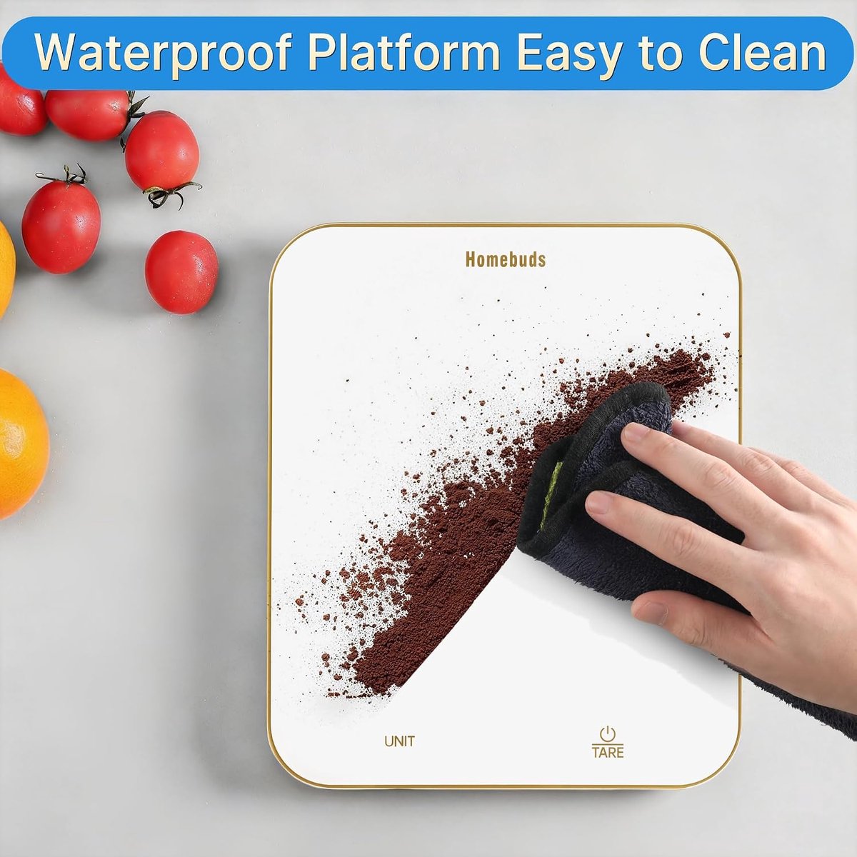 SnelShoppen - Digitale Keukenweegschaal 33lb/15kg, Professionele Voedselweegschaal met LED Display, Ideaal voor Koken en Bakken, Inclusief 3 AAA Batte