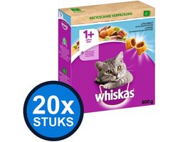 20x Whiskas - 1+ droog adult tonijn 800gr - Kattenvoer - 800 g