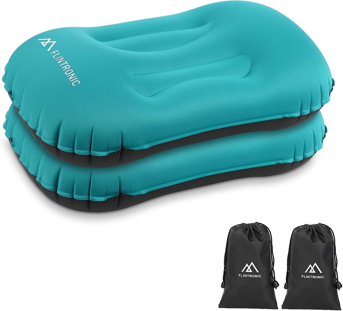 SnelShoppen - Opblaasbaar Camping Kussen - TPU Ultralicht Gevoerd Kussen voor Strand, Waterdicht, Compact en Comfortabel voor Buitenactiviteiten, Reiz