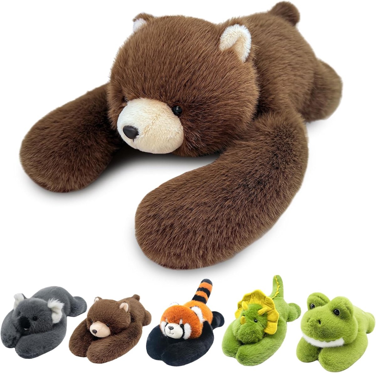 SnelShoppen - Schattige Bruine Beer Pluisje 43CM - Realistisch & Zacht Pluche Speelgoed - Gewicht 0.41KG - Perfect Verjaardagscadeau voor Kinderen en
