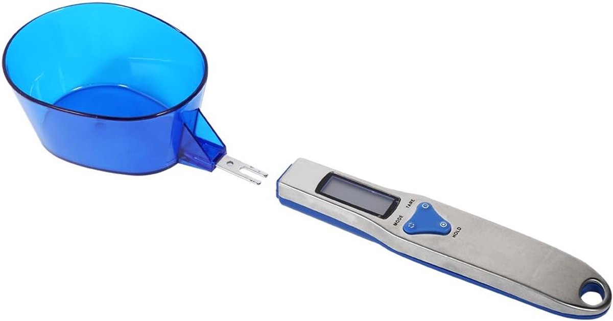 SnelShoppen - Digitale Maatlepel - Elektronische Weegschaal Lepel - Nauwkeurige Keukenweegschaal - 500g - 0.1g - Afneembare Lepelkoppen - Lichtgewicht