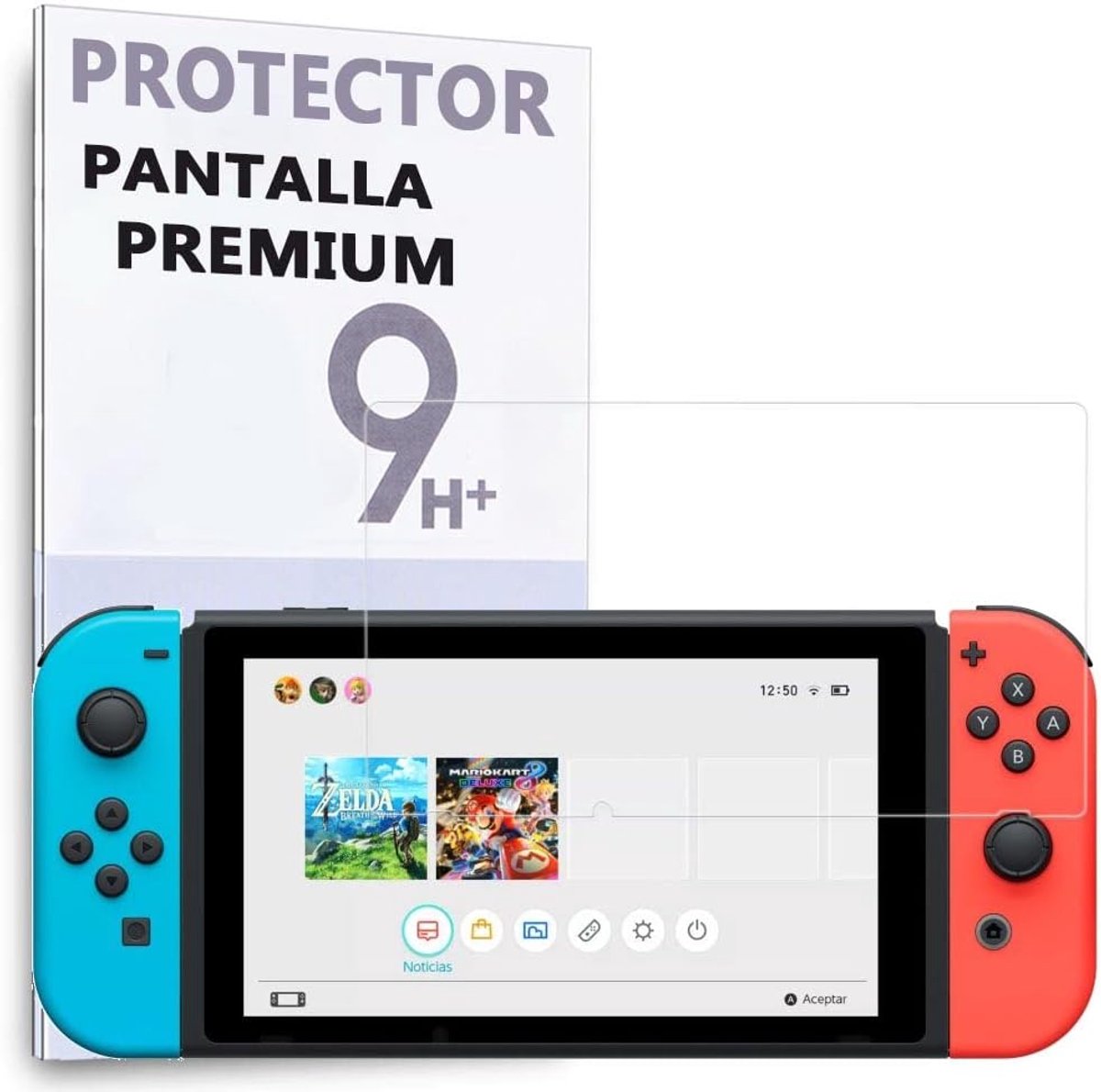 Thijox - Screen Protector Film voor Nintendo Switch, Gehard Glas Schermbeschermer, Tempered Glass, Ultra Dun, Krasbestendig, 2 Stuks, Perfect voor Gam