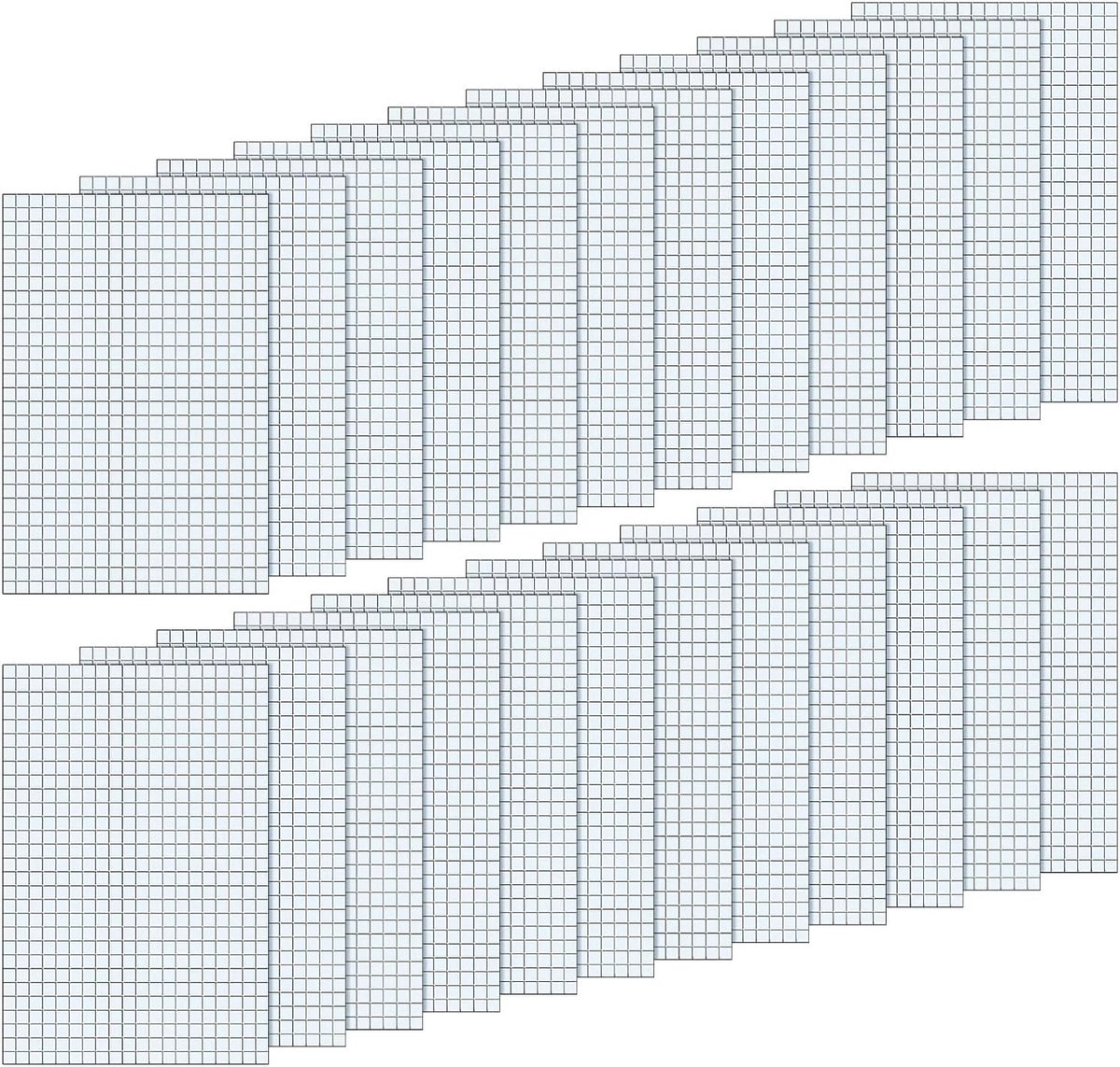 SnelShoppen - 30000 stuks Zelfklevende Spiegel Mozaïek Tegels 5x5mm - Glitter Glas Decoratie voor Kerst DIY Kunst & Ambachten - Zilver, 50 Vellen