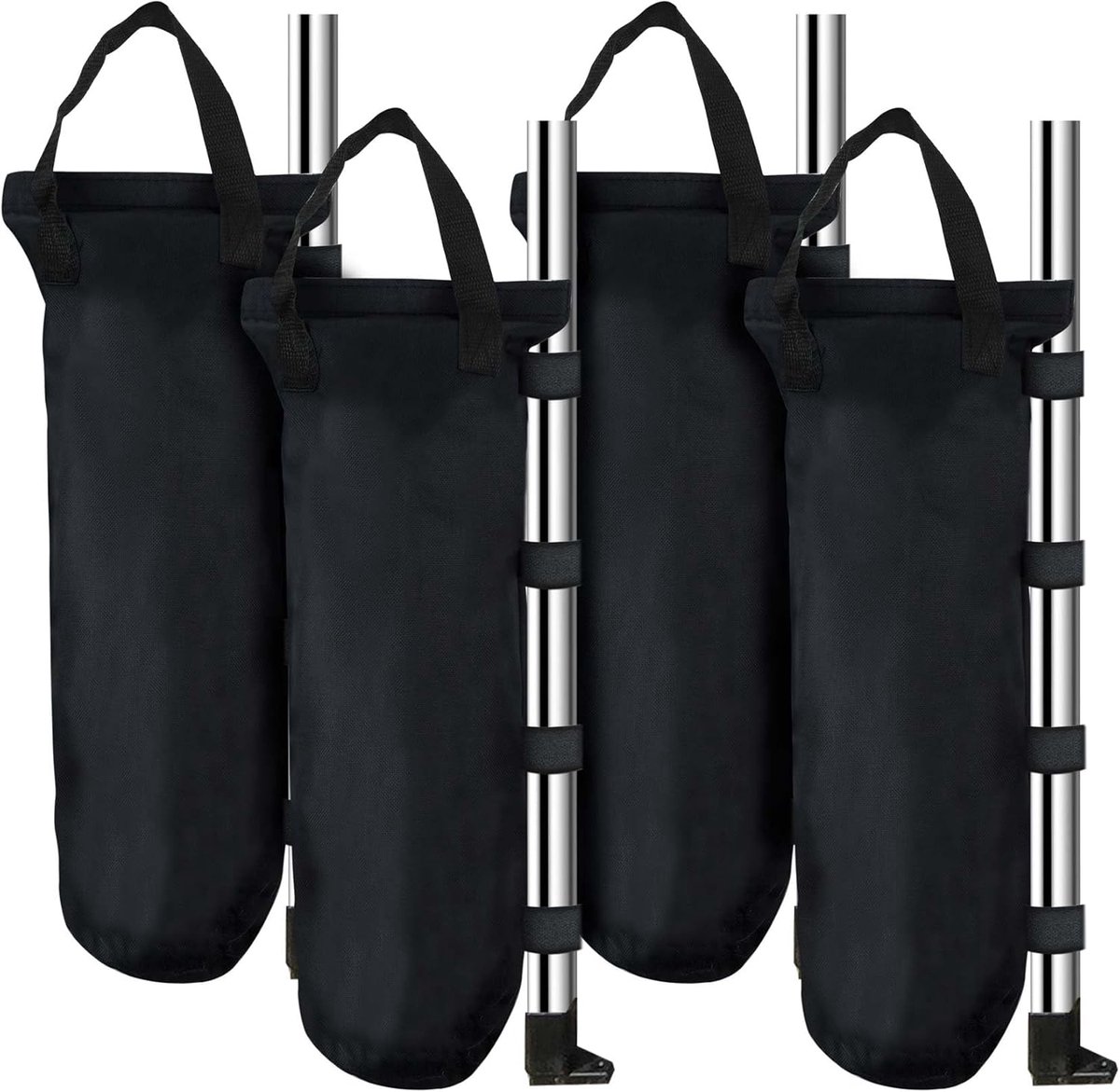 SnelShoppen - Gazebo Sandbags Set van 4 - Zware Waterdichte Zandzakken voor Tuinparaplu's en Gazebo's - 50x20 cm - Ideaal voor Buitenactiviteiten, Fee