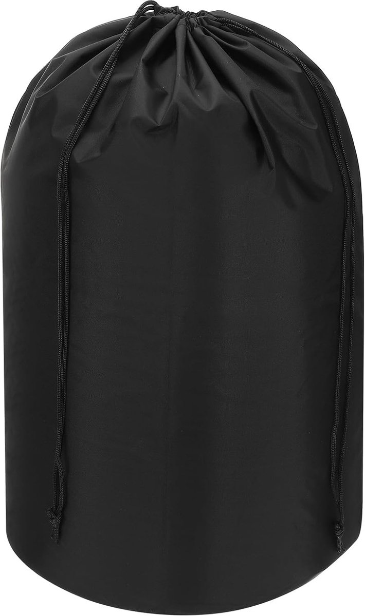 SnelShoppen - Waterdichte Stuff Sack 30 x 61cm - Lichtgewicht Opbergzak met Trekkoord - Ideaal voor Camping, Hiking en Backpacking - Zwart