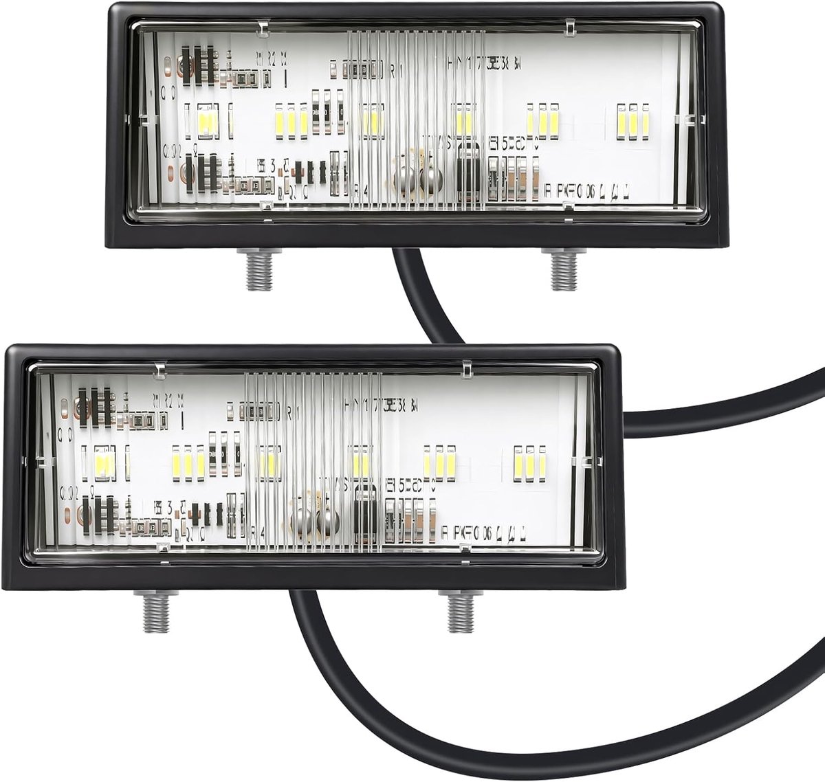 SnelShoppen - 2 Stuks LED Nummerplaat Verlichting - Achterverlichting - 12/24V Waterdicht - Perfect voor Auto's, Trailers, Vrachtwagens en Boten - Ene