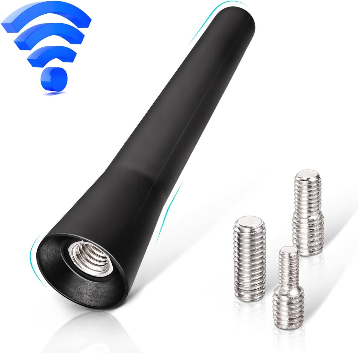 SnelShoppen - Mini Auto Antenne 6.5cm - FM DAB Radio Antenne met Sterke Ontvangst - Geschikt voor Alle Auto's - Eenvoudige Installatie zonder Gereedsc