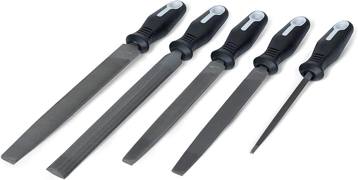 SnelShoppen - Universele Vijlenset 5 Stuks met Ergonomische Handgrepen, Multicolor, Voor Thuis en Professioneel Gebruik, Perfect voor Houtbewerking en