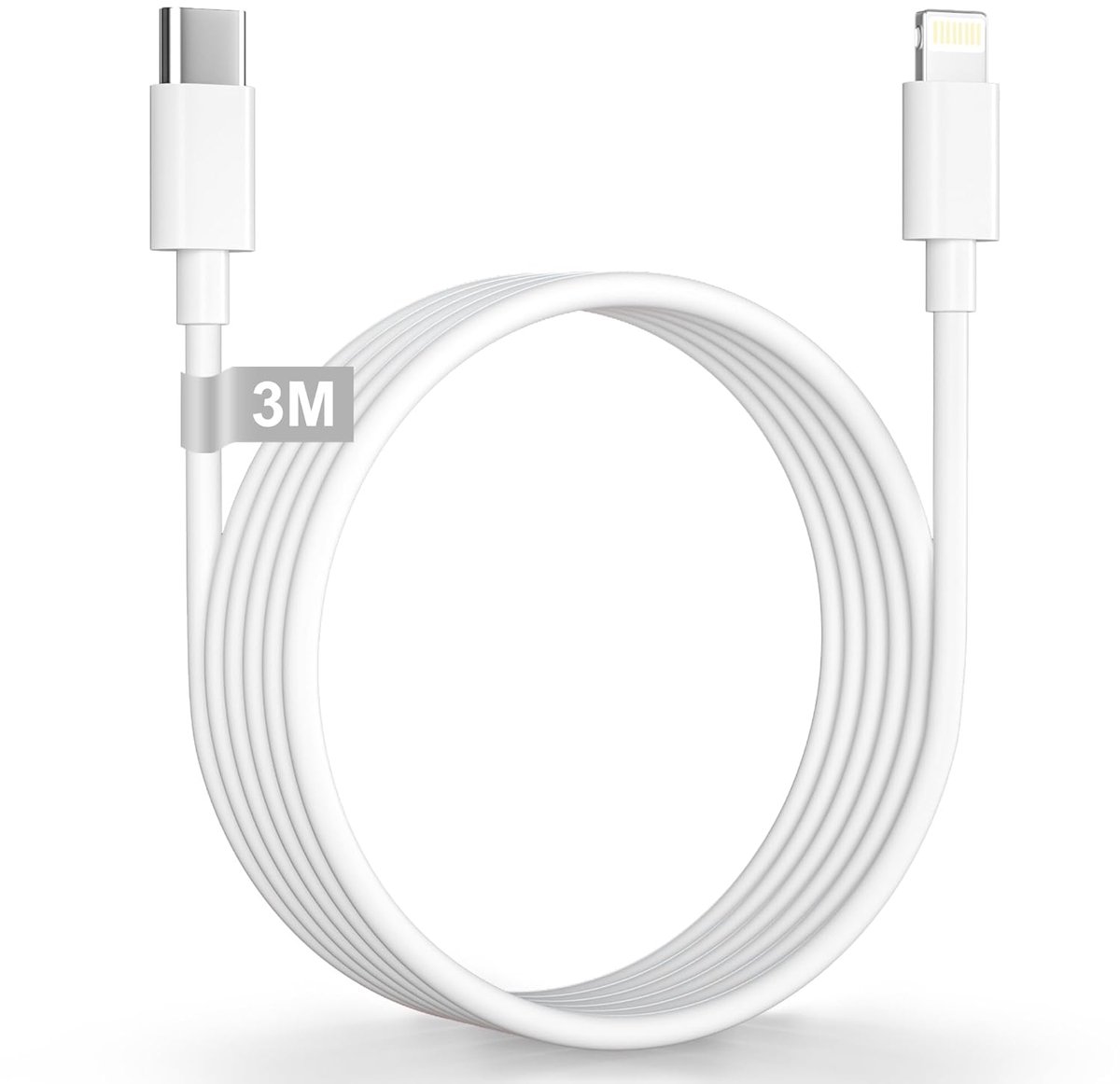 Thijox - USB C naar Lightning kabel 3M MFi gecertificeerd, Snellaadkabel voor iPhone 14/13/12/11/X/XS/XR/8/7, Oplaadkabel voor iPad en AirPods, PD Sne
