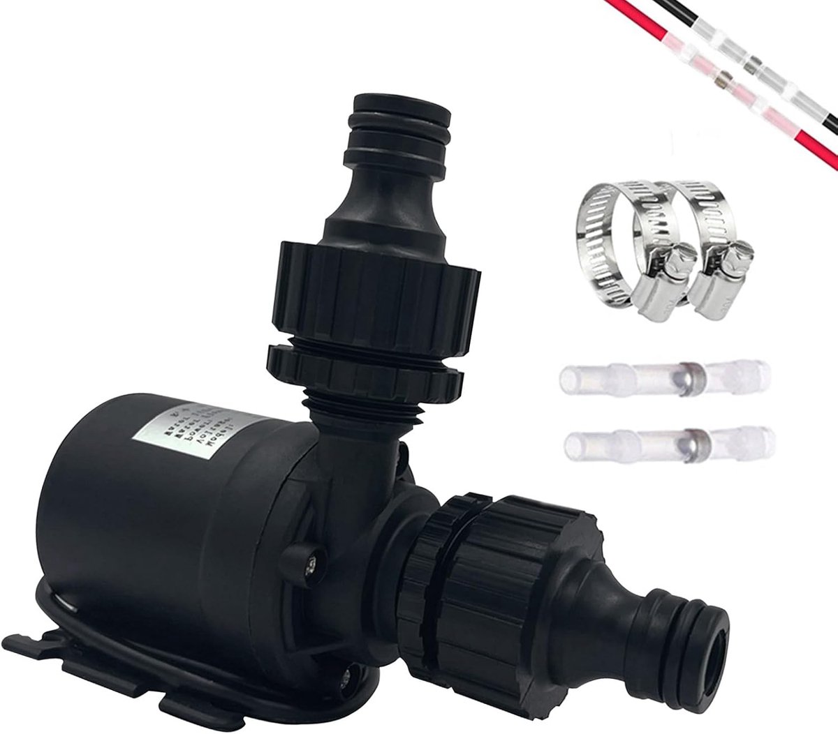SnelShoppen - DC 12V Brushless Submersible Water Pump, Mini Water Pump met Keramische Pomp Kern, 800L/H tot 5M voor Tuin, Aquarium, Vijver, Zonnefonte
