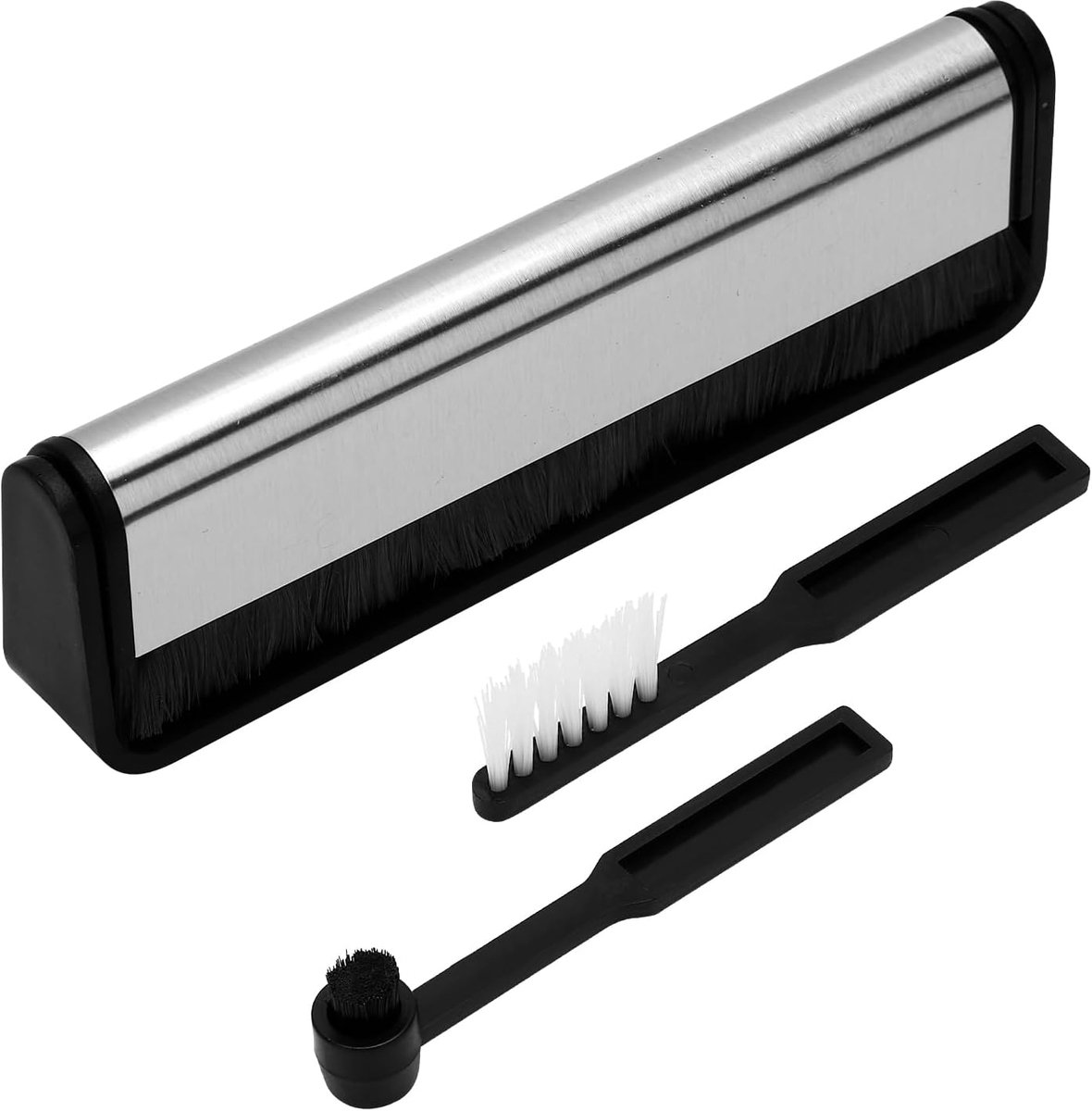 SnelShoppen - 3pcs Platen Cleaner Borstel en Stylus Schoonmaakset, Vinyl Record Cleaning Brush, Carbon Fiber en Antistatische Naald Borstel voor Plate