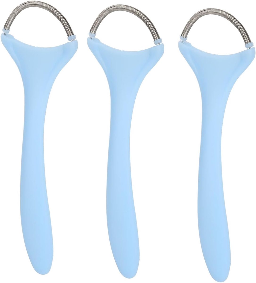 SnelShoppen - Haarverwijdering Spring, Gezichtshaar Verwijderaar 3 Stuks, Lange Handgreep, RVS, Zachte Spring Gezicht Draad Epilator voor Vrouwen