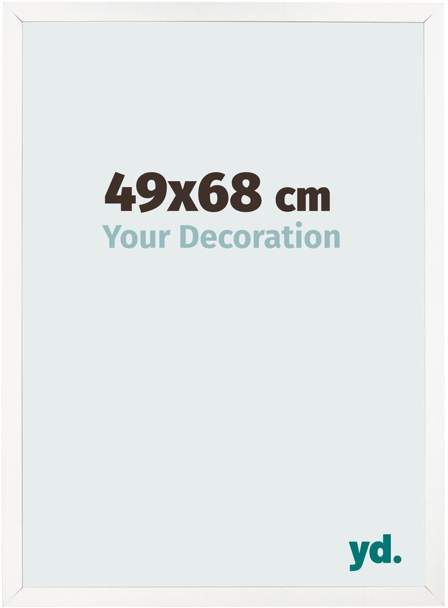 Your Decoration - Fotolijst 49x68 cm - MDF - Wit Hoogglans - Bologna
