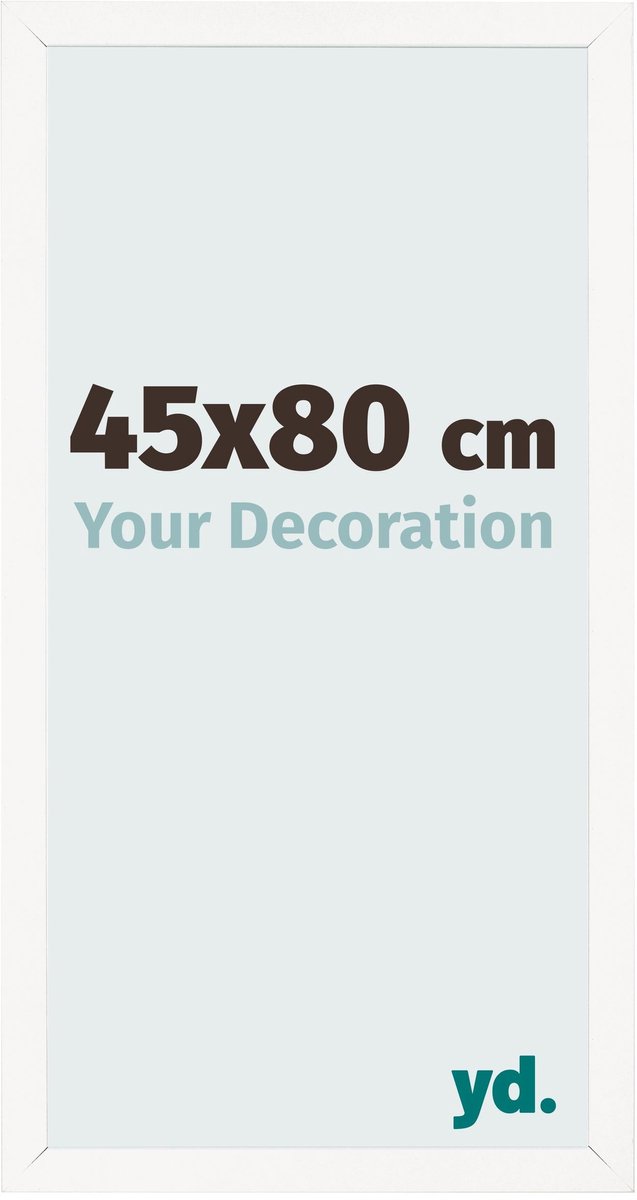 Your Decoration - Fotolijst 45x80 cm - MDF - Wit Hoogglans - Bologna