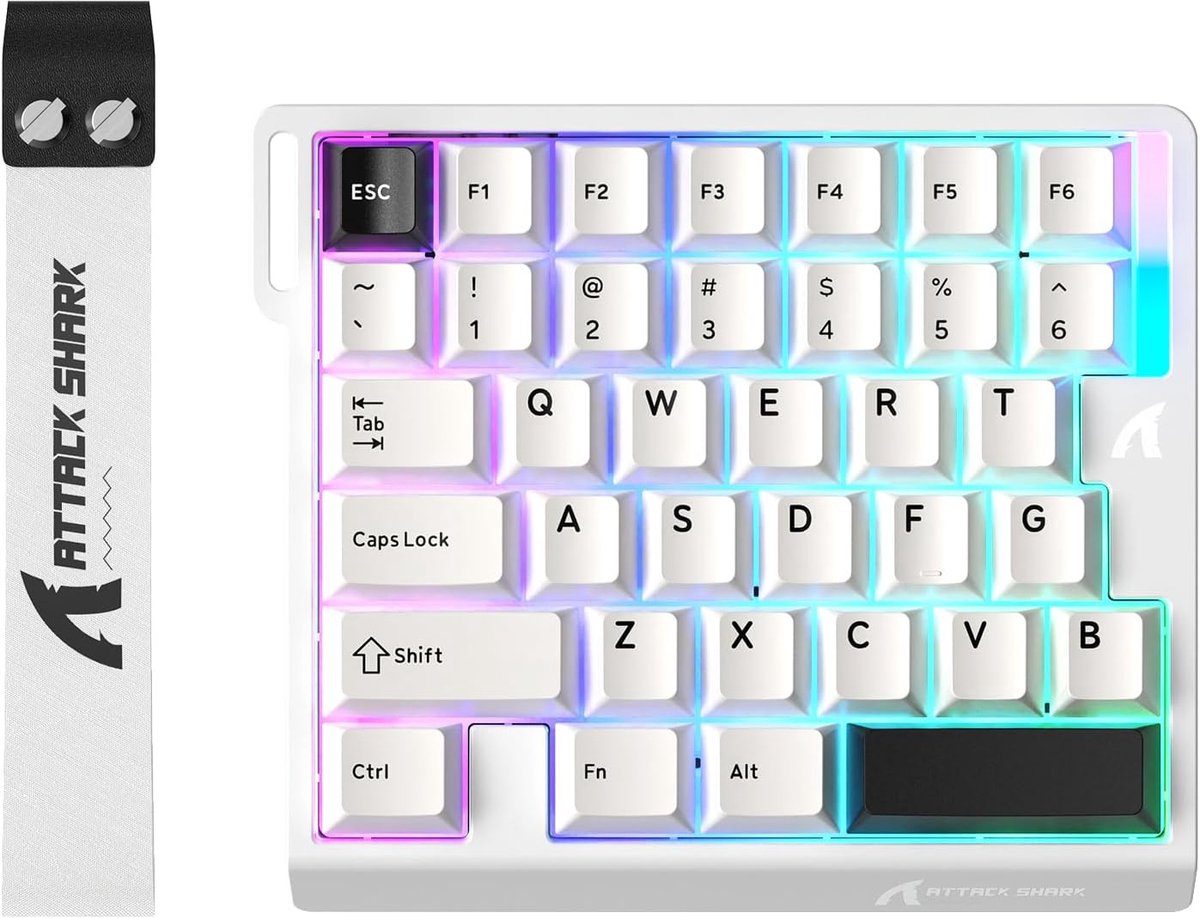 SnelShoppen - One Hand Gaming Keyboard met Magnetische Switches, 8000Hz Polling Rate, RGB Verlichting, Laag Latentie en Portable Design