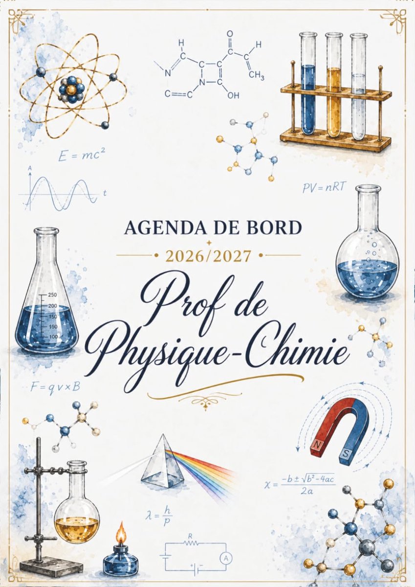 SnelShoppen - Agenda de Bord Enseignant 2026/2027 Professeur de Physique Chimie | Cahier Relevé de Notes voor 18 Klassen met 38 Leerlingen | Organisee