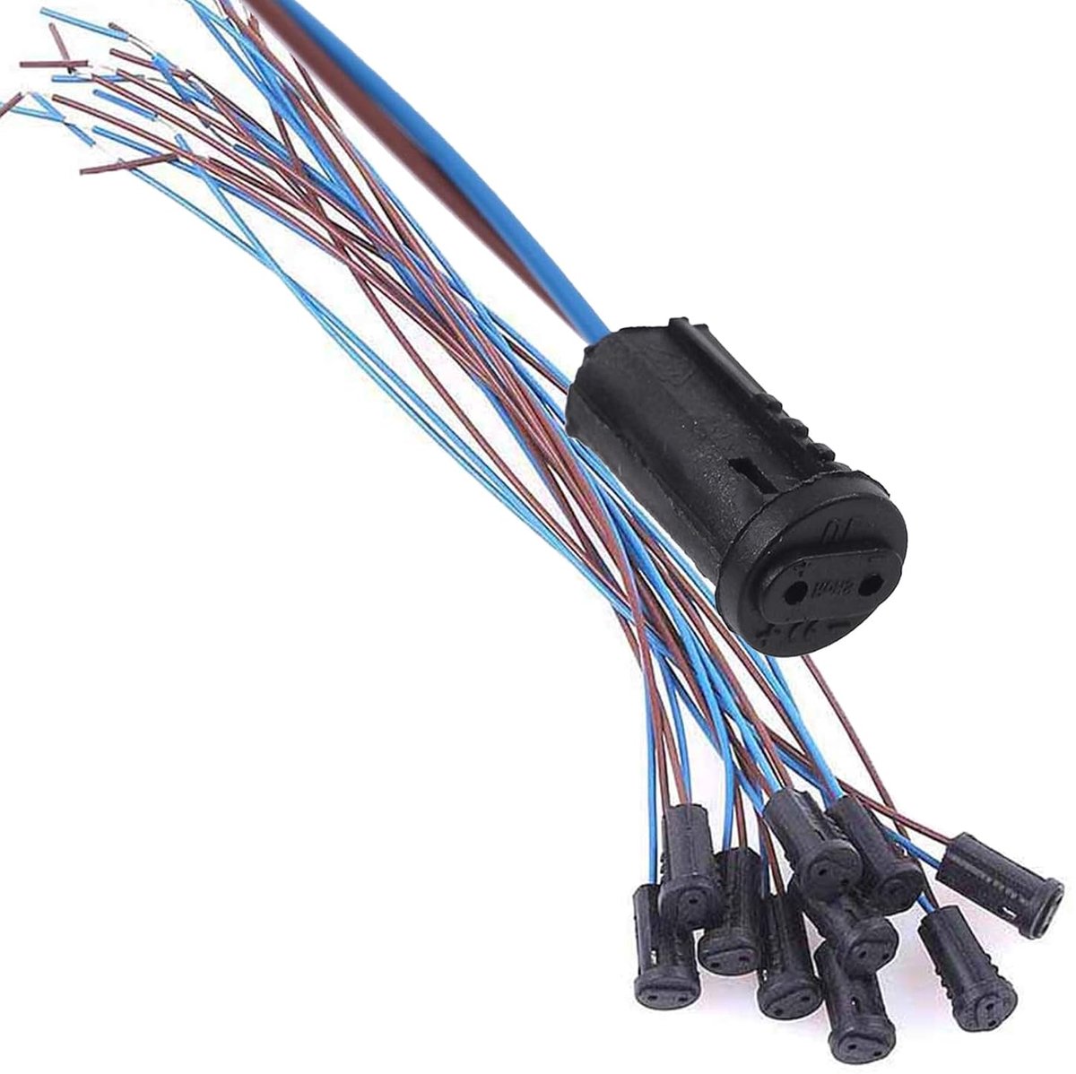 SnelShoppen - 20 stuks G4 Draadconnector-stopcontact voor Gloeilampen, Keramische G4 Lamphouder 20 cm, 12V Halogeen en LED Stopcontactconnector - Blau