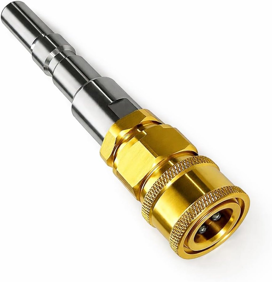 SnelShoppen - M&M Smartek Quick Release Bayonet Adapter 1/4 Inch voor Hogedrukreinigers - Hoogwaardige Messing & Kunststof - Compatibel met Diverse Me