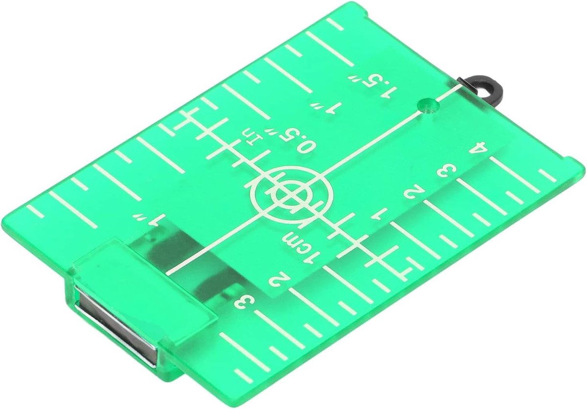 SnelShoppen - Magnetic Laser Target Plate met Stand voor Groene/Rode Laser Niveau, Reflecterende Doelplaat met Schalen, Ideaal voor Bouw en Klussen
