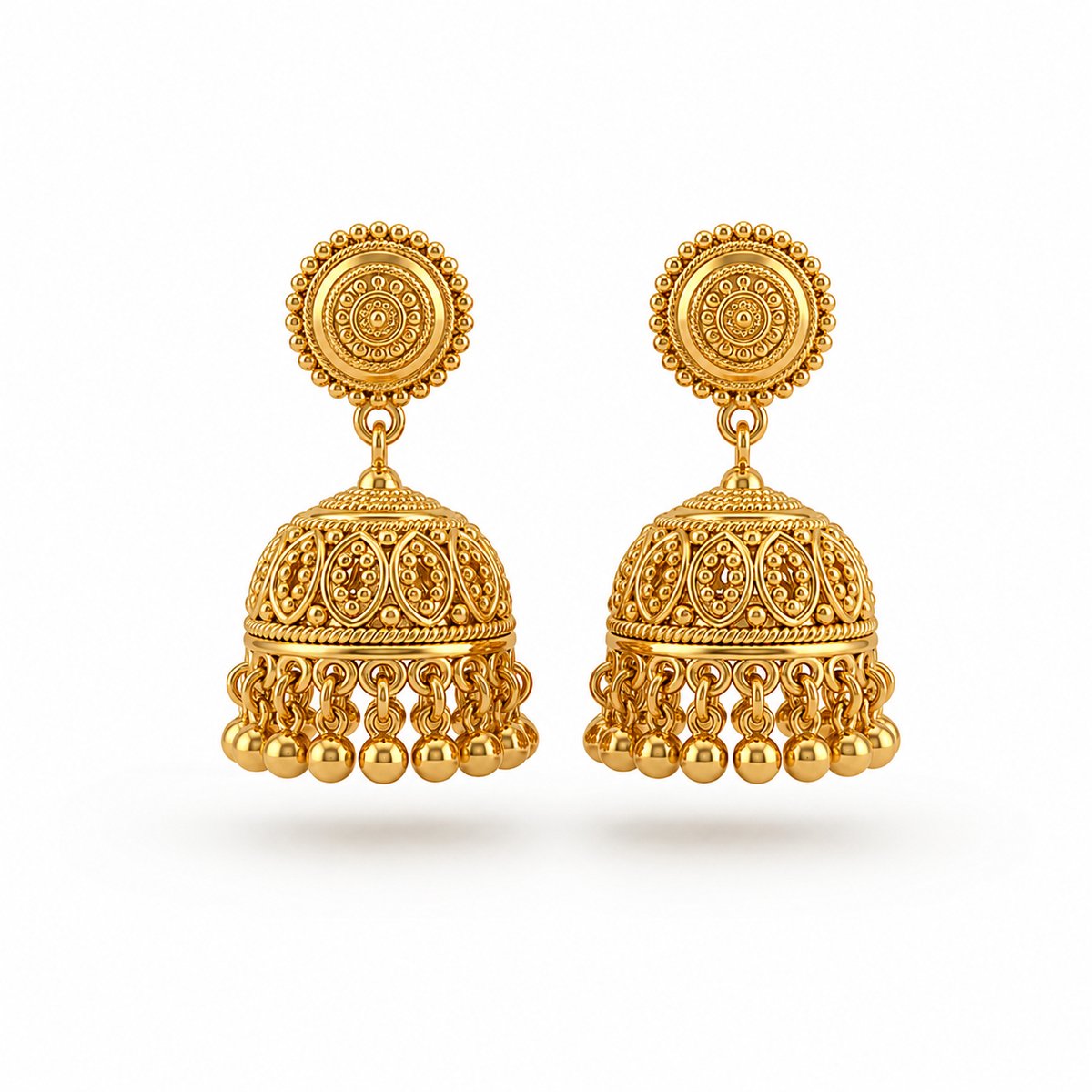 Luxamore® Jhumka Oorbellen Dames Goudkleurig – Statement Oorhangers – Cadeau voor Vrouwen