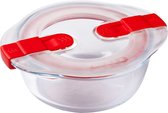 Pyrex - Cook & Heat Voedselcontainer Rond met Deksel 14 x 12cm - Glas - Transparant