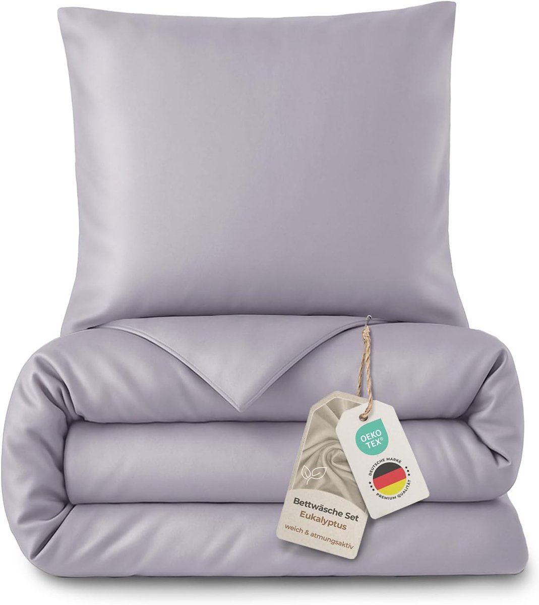 SnelShoppen - Lyocell Premium Bedlinnen 155 x 220 cm en Kussensloop 80 x 80 cm - 100% Tencel van Eucalyptus - Koel en Temperatuurregulerend - Oeko-Tex