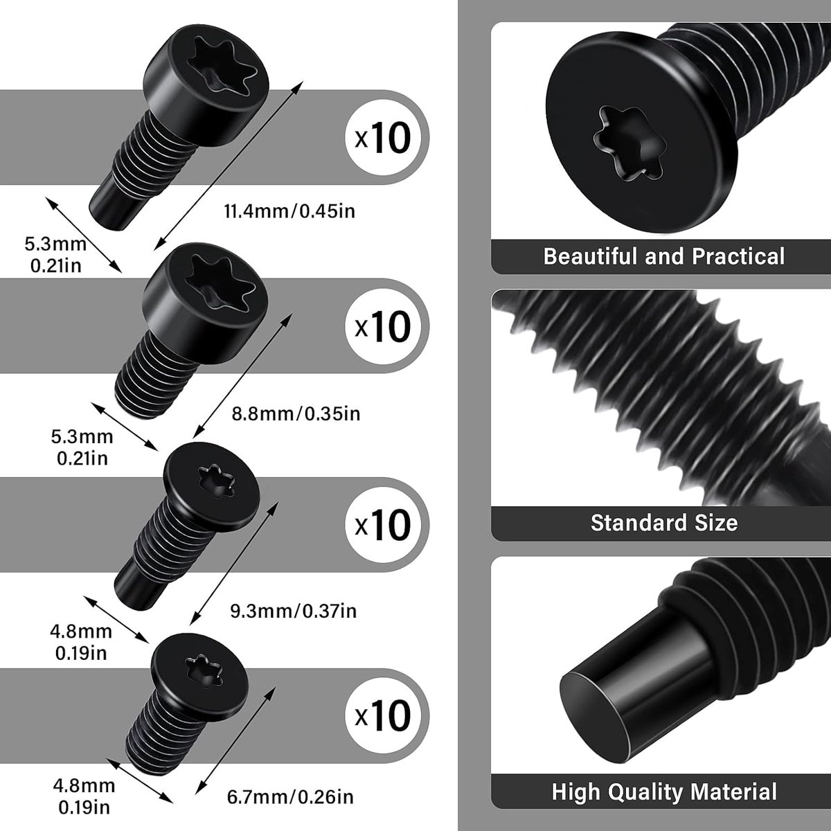 SnelShoppen - Beveiligingsset voor Deurbel en Videobel - Dubbele Schroevendraaier Torx T6 T15 - 40 Schroeven - Blauw - Chroom Vanadium Staal