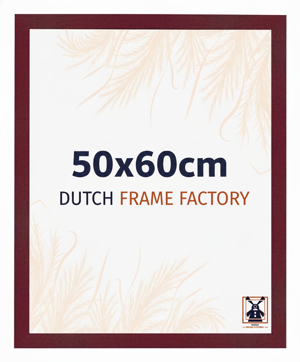 Fotolijst 50x60 cm - MDF - Wijnrood Geveegd - Benno