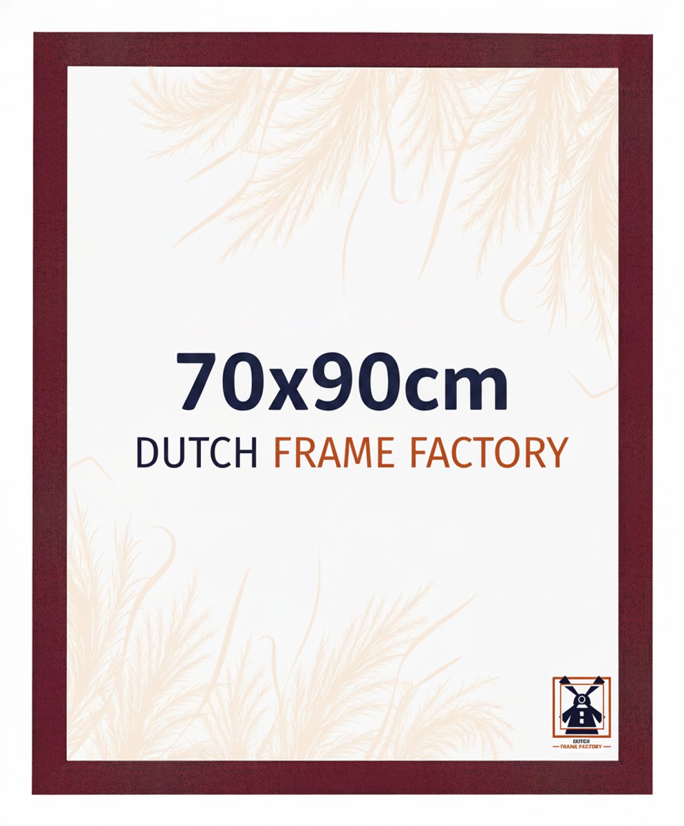 Fotolijst 70x90 cm - MDF - Wijnrood Geveegd - Benno