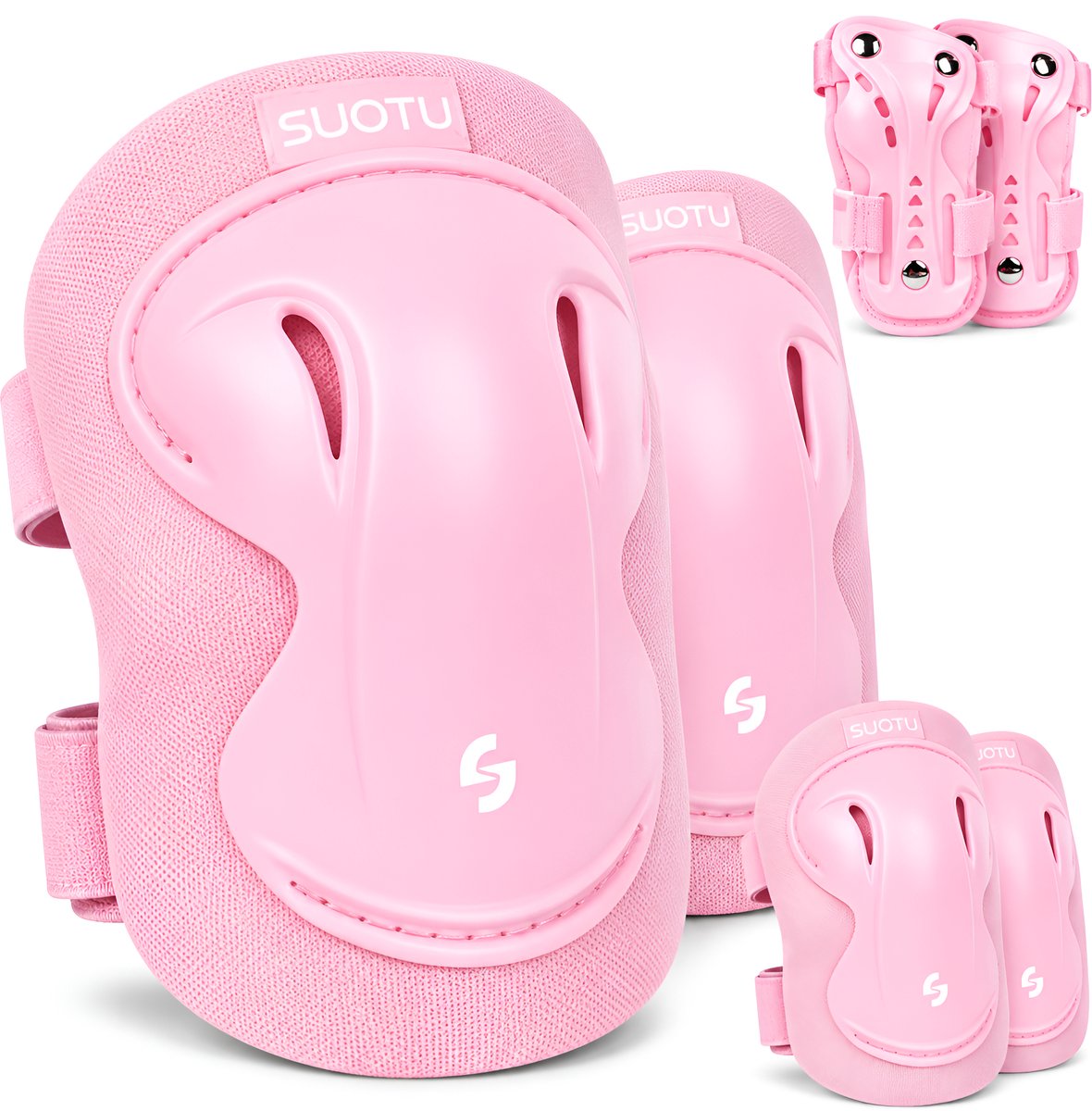 Suotu Skate Beschermset Kinderen - Skate bescherming - Skeeler Beschermset - Roze - S