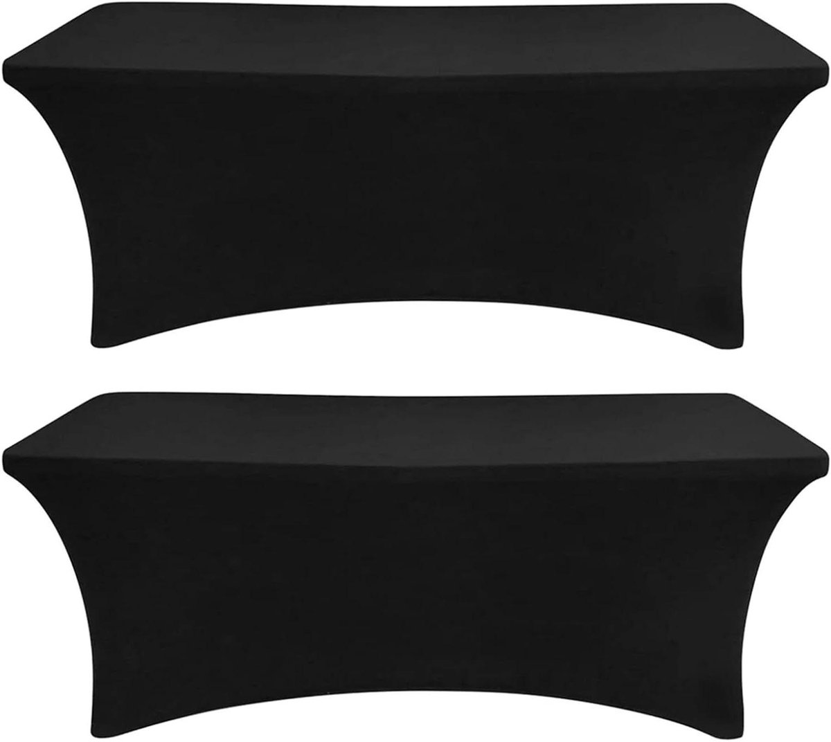 Tafelhoes Spandex - Stretch Hoes - Feest Decoratie - Kreukvrij & Elastisch - 183 x 76 x 76 cm - Wit