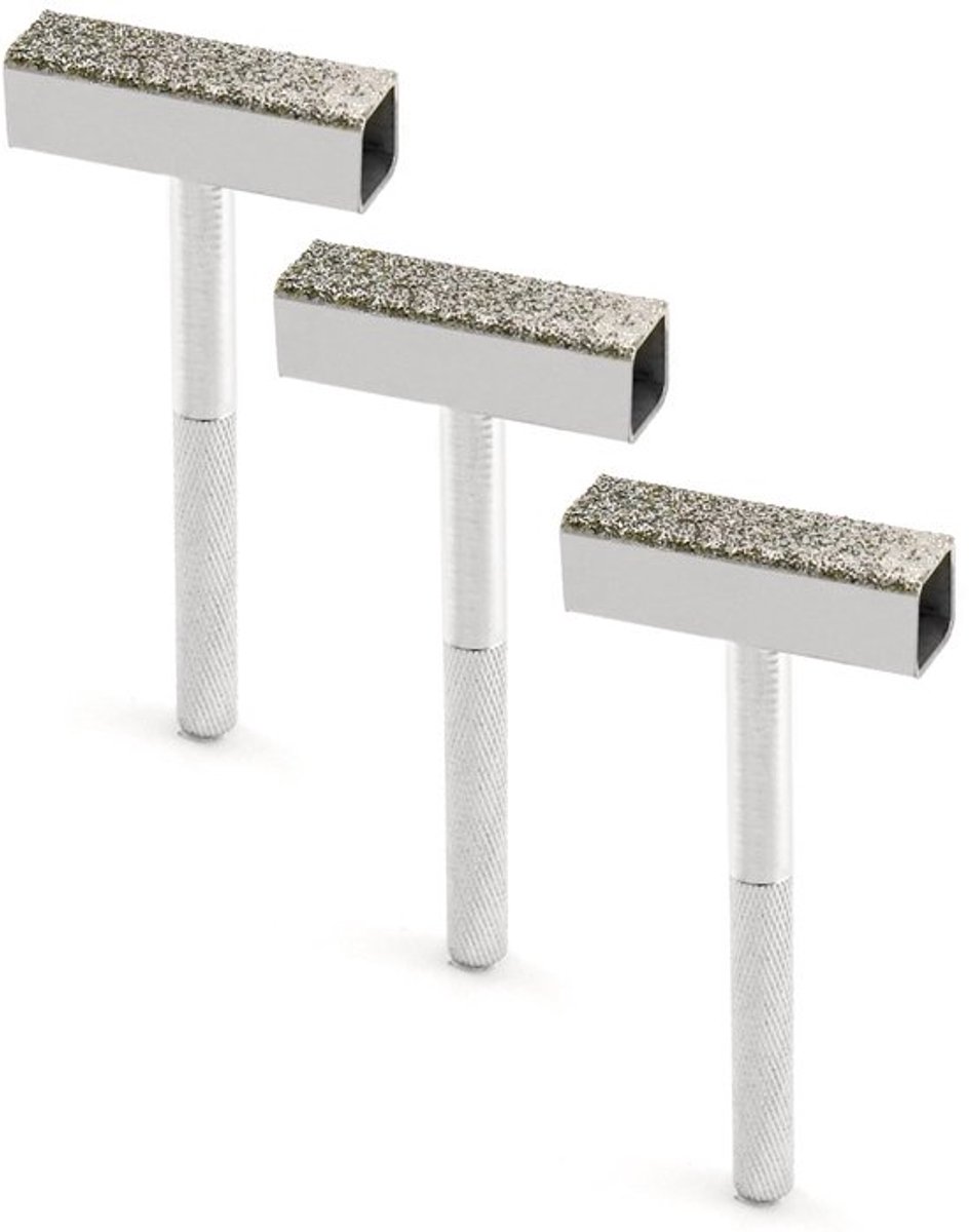 3 stuks slijpsteen dressoir, diamant slijpschijf dressoir voor het slijpen van ontbraamschijven, 45 x 10 mm kop