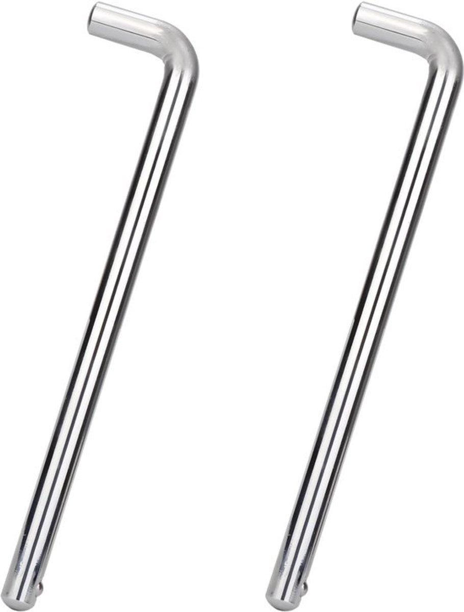 2st L-Type Gewichtstapelpen, diameter 3/8 inch, 4,4 inch Vergrendelingsruimte Koolstofstalen Gewichtstapelselectiepen Sportschoolpennen Gewichtmachinepen Universele Fitnessgewichtaccessoires (Zilver)