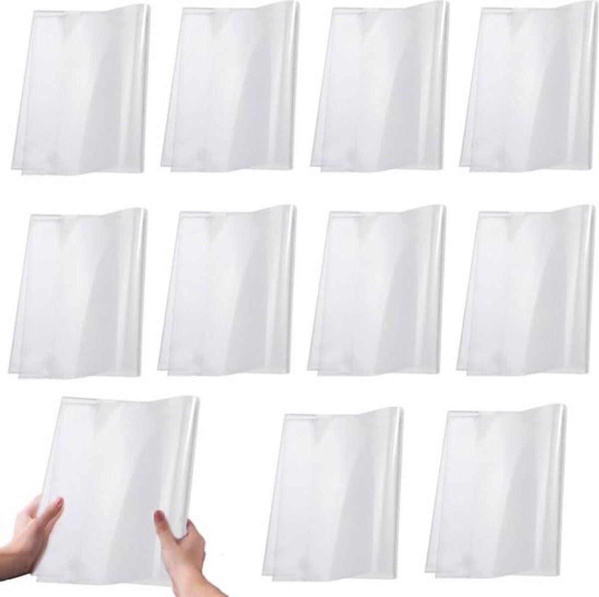 Transparante Boekbeschermers - Helder - Met Omslag - Beschermhoes - Voor Schoolboeken - Enveloppen - Schoolschriften .