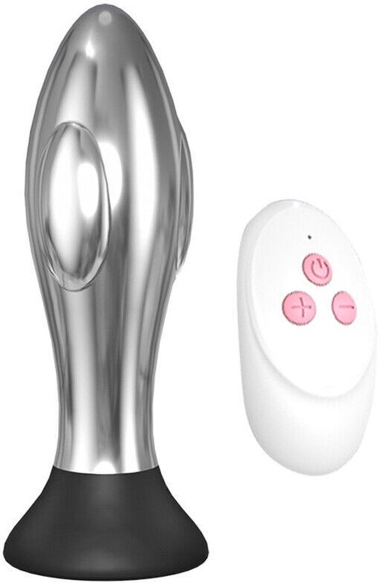 Draadloze prostaatmassage, roestvrij staal, anale buttplug-vibrator, seksdildo, seksspeeltje voor volwassenen - 002