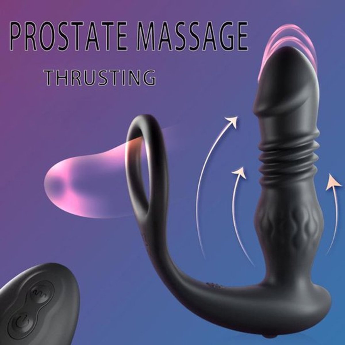 Mannelijke G-spot dildo buttplug telescopische prostaatmassage anale vibrator speelgoed
