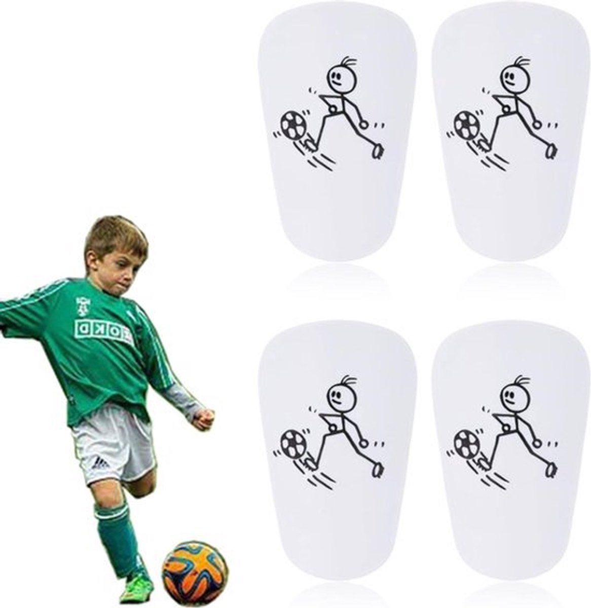 2 Paar 8 * 5cm Scheenbeschermers voor Voetbal - Mini-Beschermers voor Heren, Dames, Jongens en Meisjes