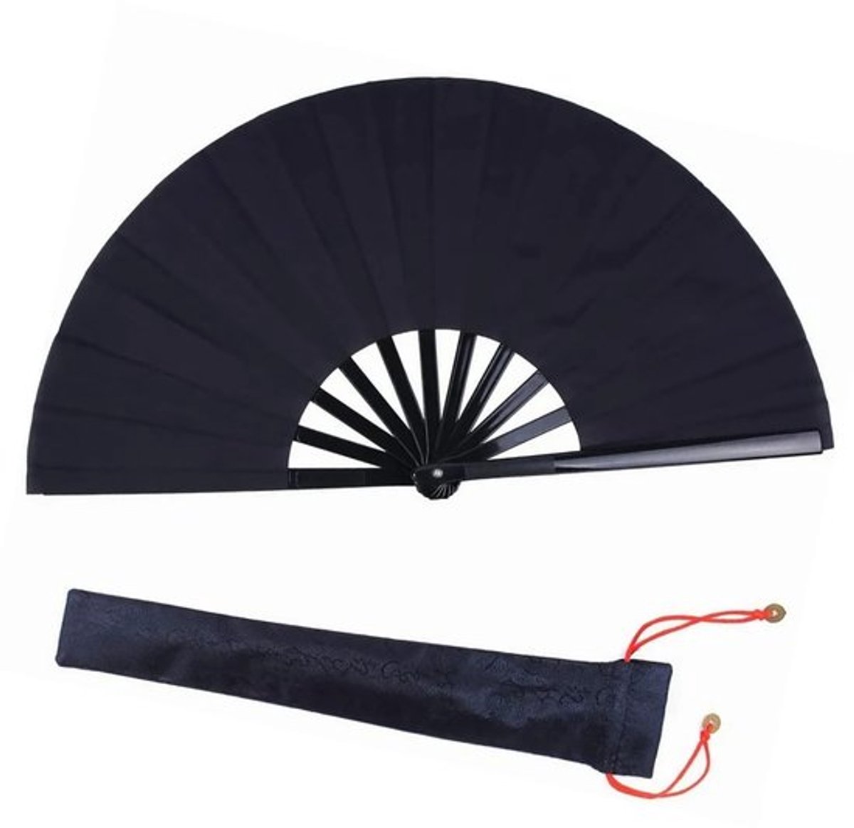 Chinese Kung Fu Tai Chi Fan Grote Hand Opvouwbare Fan voor Mannen Vrouwen Prestaties Dans Decoraties