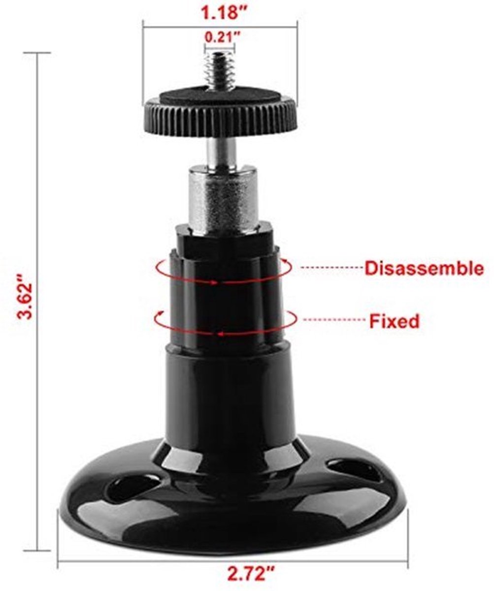 Beveiligingscamera Muurbevestiging 2 Pack - Verstelbare Beugel voor Arlo en Compatibele Modellen - Zwart