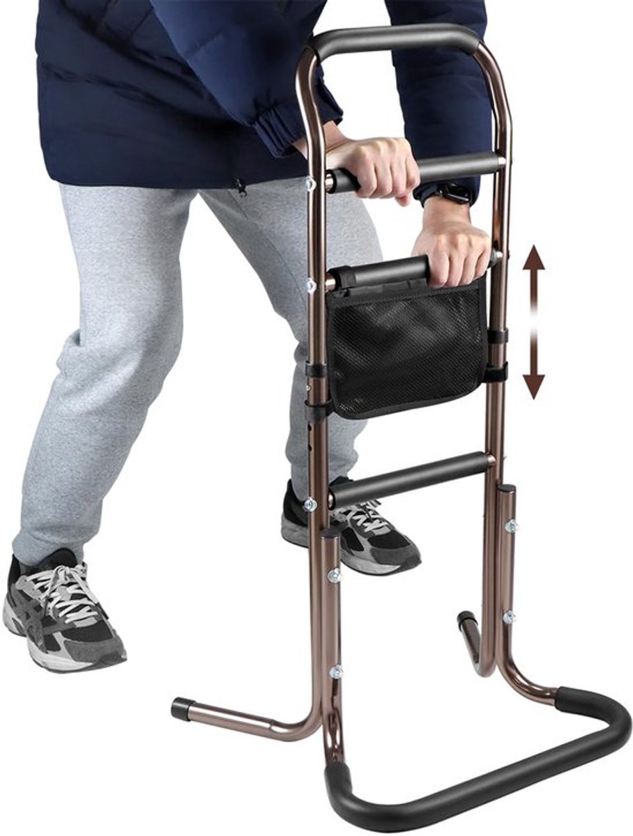 ® Opstahulp, stahulp hoogte verstelbaar, draagbare opstahulp met opbergtas, voor mobiliteit en het dagelijks leven