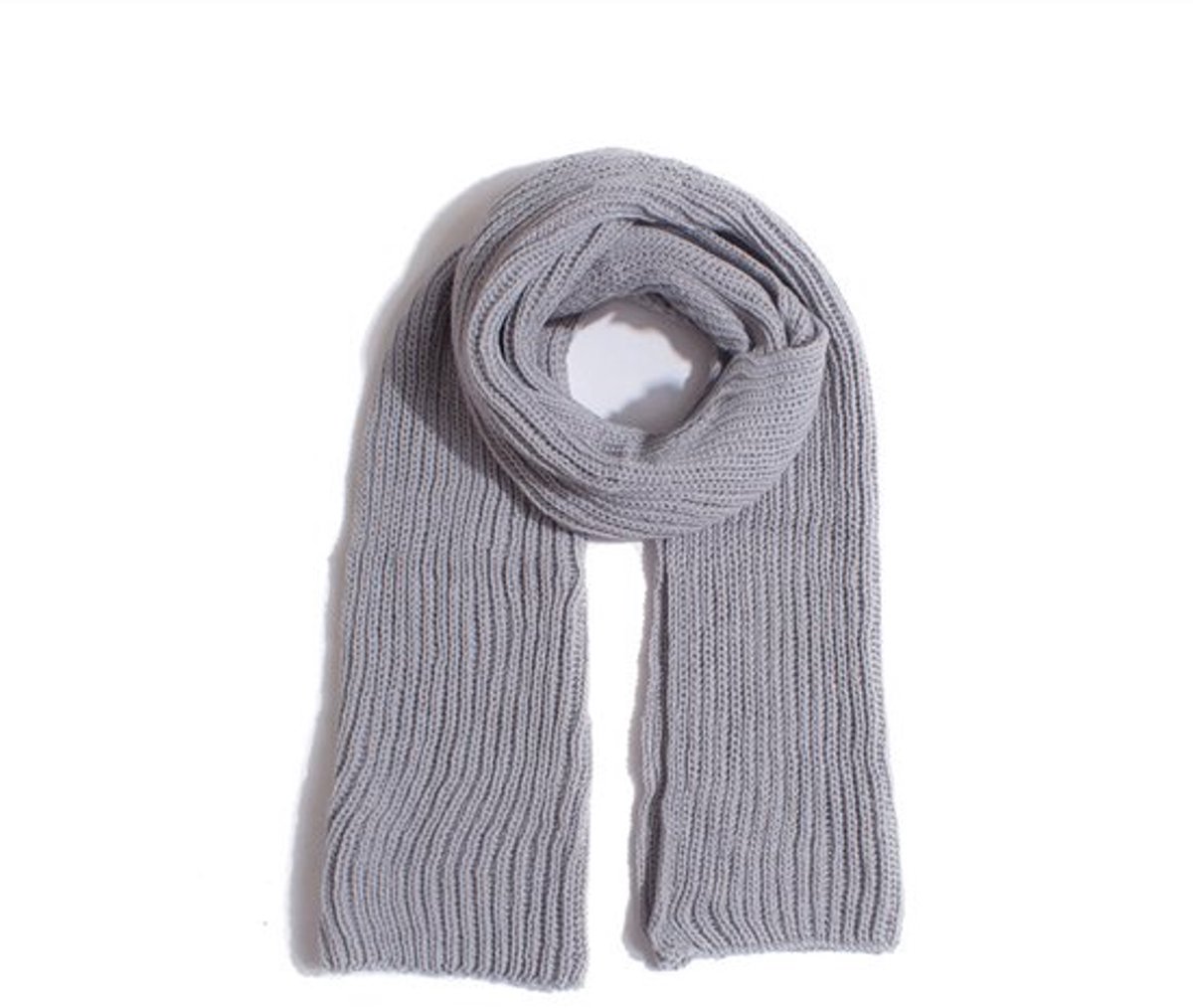 Zachte gebreide sjaal voor kinderen, modieuze effen kleur, warme sjaal voor baby's en peuters, wintersjaal