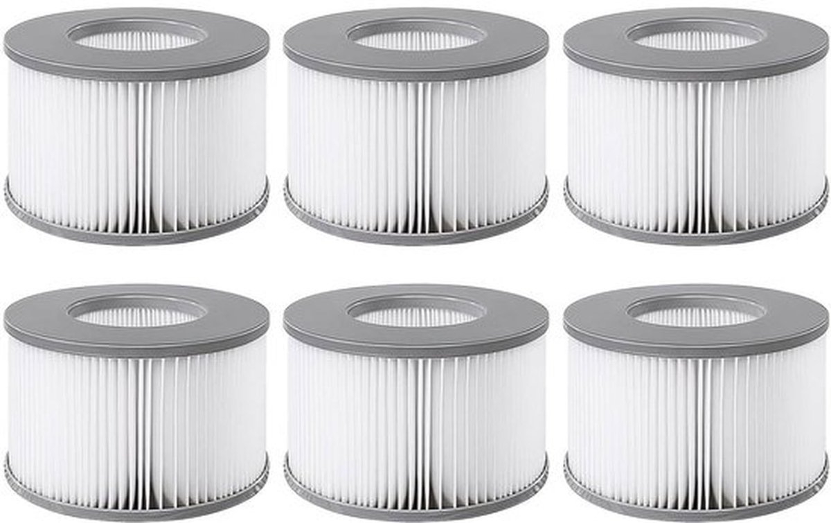 6 filters geschikt voor MSPA opblaasbare spa - Ø106 cm – vervangende filterpatronen