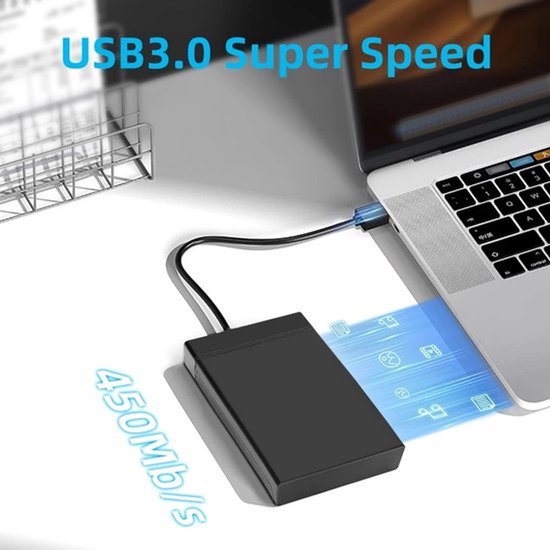 Externe Hdd Zaak 2.5/3. 5 SSD HDD Externe Harde Schijf Doos Behuizing 5Gbps/s Sata Naar Usb 3.0 Harde Schijf Geval Adapter van Merkloos — afbeelding 4
